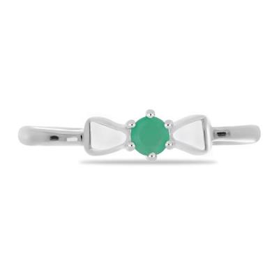 BUY 925 STERLING SILVER NATURAL EMERALD GEMSTONE RING 