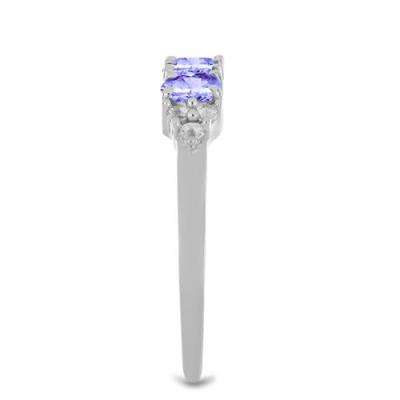 BUY  NATURAL TANZANITE GEMSTONE RING IN 925 SILVER 