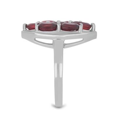 BUY STERLING SILVER GLASS FILLED RUBY GEMSTONE RING 