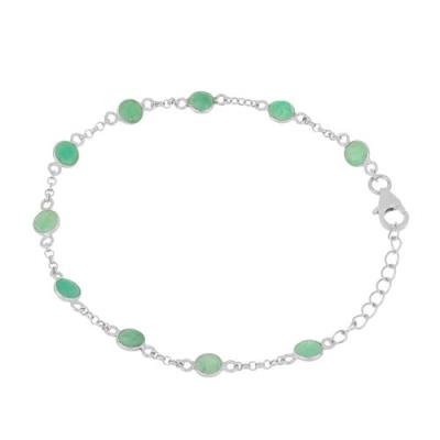 BUY 925 SILVER NATURAL EMERALD GEMSTONE BRACELET 
