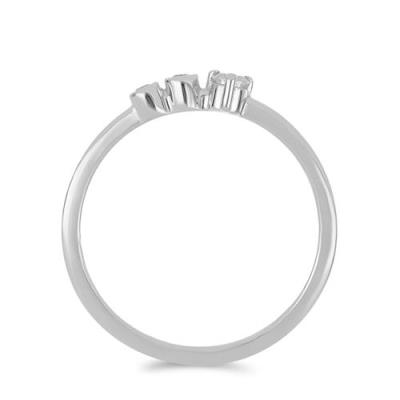 BUY STERLING SILVER NATURAL DIAMOND DOUBLE CUT GEMSTONE RING 