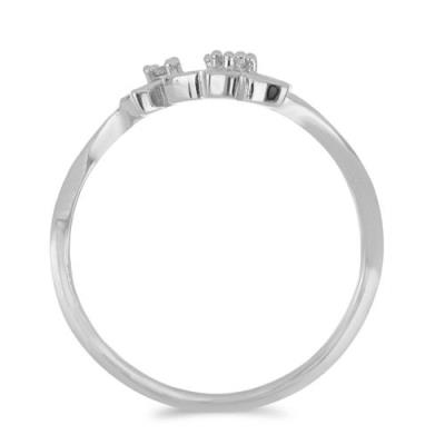 BUY DIAMOND DOUBLE CUT GEMSTONE RING IN STERLING SILVER 