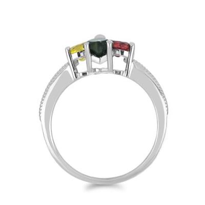 BUY MULTI TOURMALINE GEMSTONE RING IN 925 SILVER 