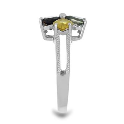 BUY MULTI TOURMALINE GEMSTONE RING IN 925 SILVER 