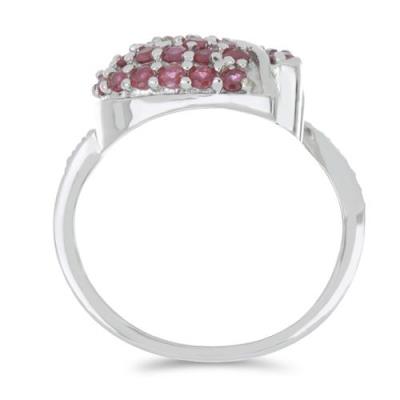 BUY GLASS FILLED RUBY GEMSTONE RING IN 925 SILVER 