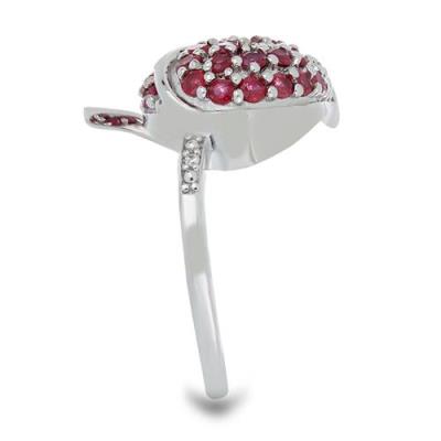 BUY GLASS FILLED RUBY GEMSTONE RING IN 925 SILVER 