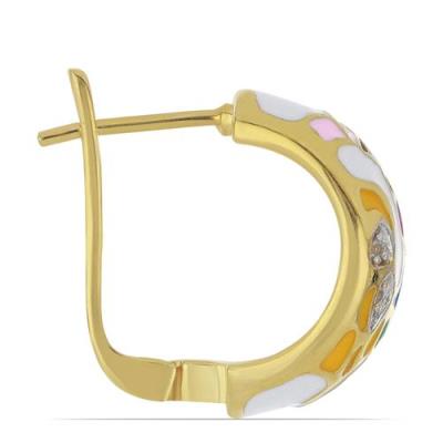 BUY 925 SILVER AFRICAN TOPAZ GEMSTONE ENAMEL DESIGN EARRINGS – BULK JEWELRY SUPPLIER JEWELPIN