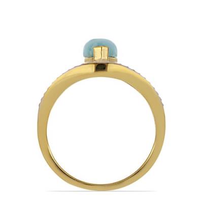 BUY 925 SILVER NATURAL TURQUOISE  GEMSTONE ENAMEL RING 