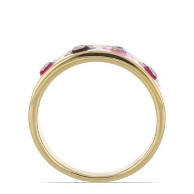 BUY 925 SILVER AFRICAN WHITE TOPAZ GEMSTONE ENAMEL RING 