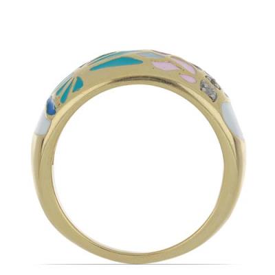 BUY STERLING SILVER NATURAL AFRICAN WHITE TOPAZ GEMSTONE ENAMEL RING 