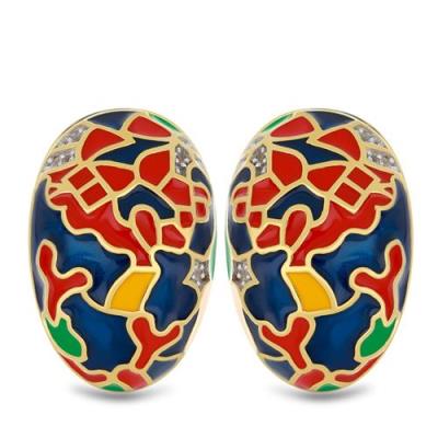 925 SILVER AFRICAN WHITE TOPAZ GEMSTONE ENAMEL EARRINGS – JEWELPIN B2B SUPPLIER & MANUFACTURER