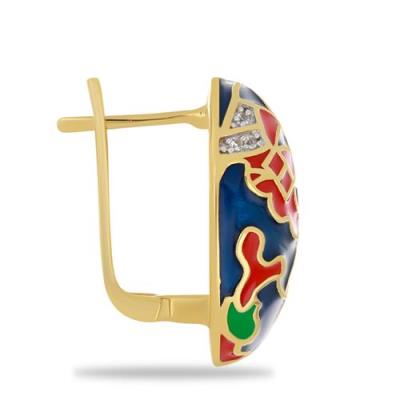 925 SILVER AFRICAN WHITE TOPAZ GEMSTONE ENAMEL EARRINGS – JEWELPIN B2B SUPPLIER & MANUFACTURER