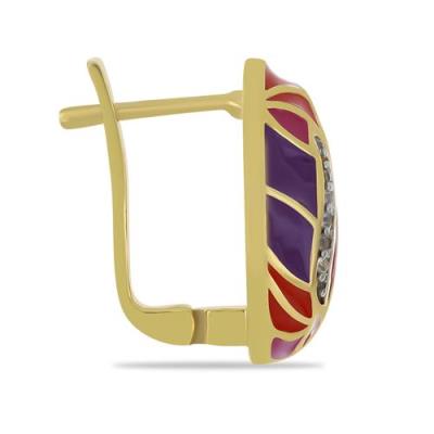 925 SILVER AFRICAN WHITE TOPAZ GEMSTONE ENAMEL EARRINGS – WHOLESALE JEWELRY SUPPLIER