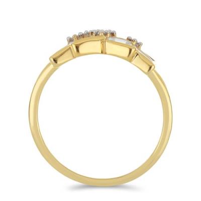 BUY AFRICAN WHITE TOPAZ GEMSTONE ENAMEL RING IN STERLING SILVER 