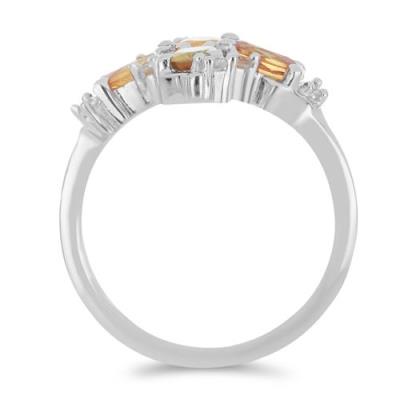 BUY NATURAL MULTI SAPPHIRE GEMSTONE RING IN STERLING SILVER 