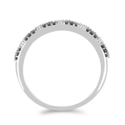 BUY BLACK SPINAL WITH DIAMOND DOUBLE CUT GEMSTONE RING