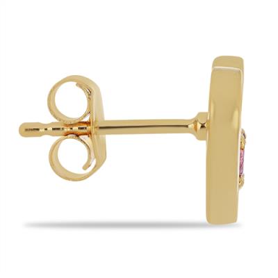 BUY NATURAL PINK TOPAZ HEART GEMSTONE EARRINGS IN GOLD PLATED – BULK JEWELRY SUPPLIER USA