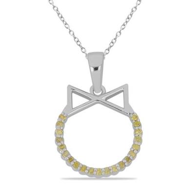 BUY REAL YELLOW DIAMOND GEMSTONE PENDANTS IN 925 SILVER