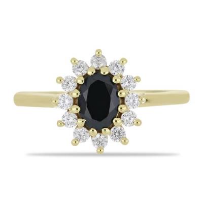 BUY NATURAL BLACK ONYX GEMSTONE FASHION RING