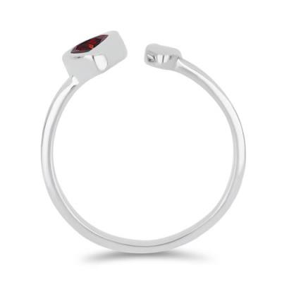 BUY NATURAL GARNET GEMSTONE RING IN 925 SILVER