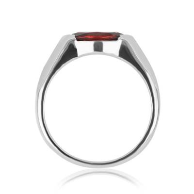 BUY 925 SILEVR GARNET GEMSTONE RING