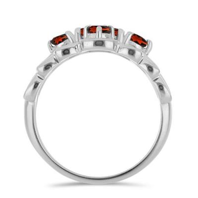 BUY 925 SILVER RING WITH NATURAL GARNET GEMSTONE