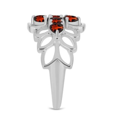 BUY 925 SILVER RING WITH NATURAL GARNET GEMSTONE