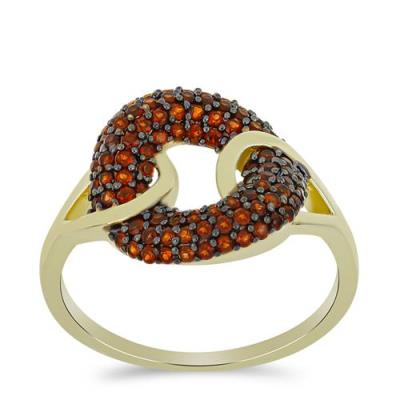 BUY 925 SILVER WITH NATURAL GARNET GEMSTONE CLUSTER RING