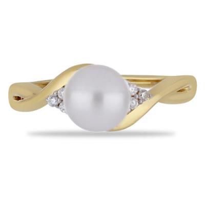 BUY NATURAL WHITE FRESHWATER PEARL GEMSTONE RING IN 925 SILVER 
