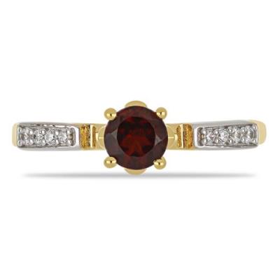 BUY 925 SILVER WITH NATURAL GARNET GEMSTONE RING