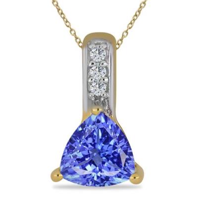 BUY STERLING SILVER NATURAL TANZANITE PENDANT