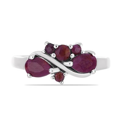 BUY 925 SILVER WITH NATURAL INDIAN RUBY GEMSTONE RING