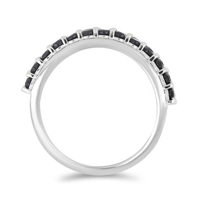 BUY 925 SILVER WITH BLACK SPINEL GEMSTONE RING