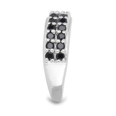 BUY 925 SILVER WITH BLACK SPINEL GEMSTONE RING