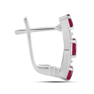 BUY NATURAL TANZANITE GEMSTONE EARRING IN 925 SILVER 