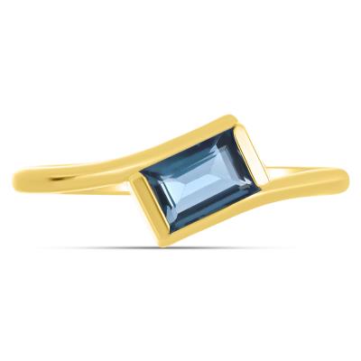 BUY NATURAL LONDON TOPAZ GEMSTONE  RING IN 14K GOLD