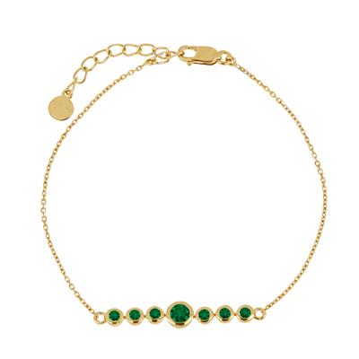 BUY 14K YELLOW GOLD BRACELET WITH NATURAL EMERALD STONE