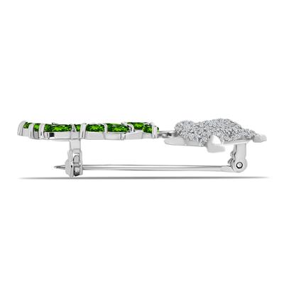 BUY 925 STERLING SILVER CHROME DIOPSIDE GEMSTONE DEER BROOCH – B2B JEWELRY MANUFACTURER & WHOLESALE SUPPLIER USA