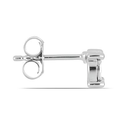 BUY REAL WHITE DIAMOND DOUBLE CUT GEMSTONE IN STERLING SILVER EARRINGS