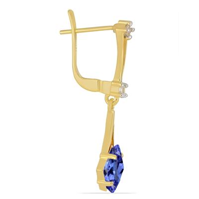 BUY 14K GOLD NATURALTANZANITE GEMSTONE EARRINGS