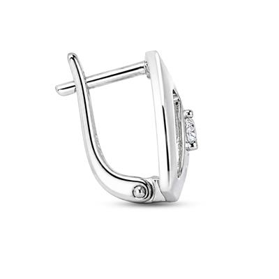 BUY 925 SILVER WITH MOISSANITE GEMSTONE TRIANGLE SHAPE EARRING