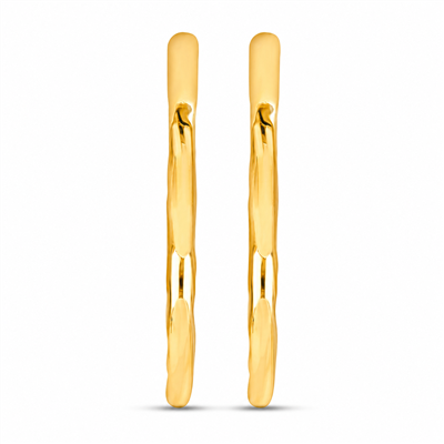 BUY 925 SILVER Gold Plated PLAIN Wave Earrings