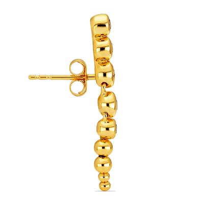 BUY 925 SILVER GOLD PLATED EARRING WITH BLACK ONYX GEMSTONE 