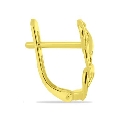 BUY gold PLATED STERLING SILVER curb link huggie earrings with a secure lever-back closure.