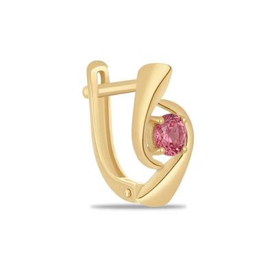 BUY 14K GOLD WITH  PINK TOURMALINE GEMSTONE  EARRING