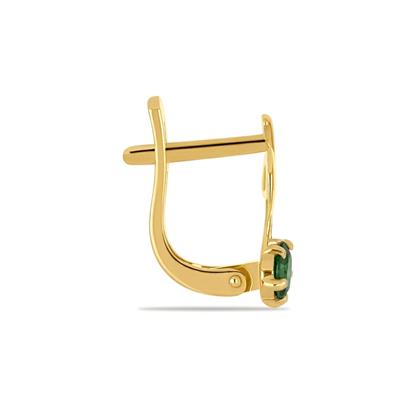 BUY 14K YELLOW GOLD WITH GREEN TOURMALINE GEMSTONE EARRING