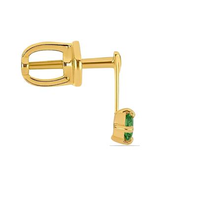 BUY 14K GOLD WITH GREEN TOURMALINE GEMSTONE MUSIC EARRING