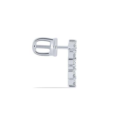 BUY 925 STERLING SILVER WHITE MOISSANITE GEMSTONE HOOPS EARRING