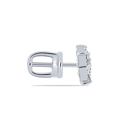 BUY 925 SILVER FLORAL EARRING WITH WHITE MOISSANITE GEMSTONE EARRING