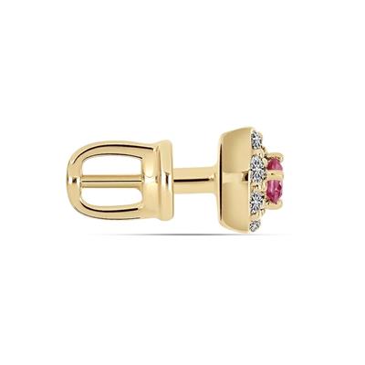 BUY STUD EARRING 14K GOLD WITH PINK TOURMALIEN GEMSTONE